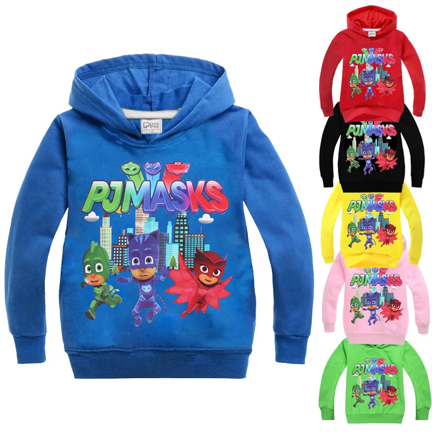

PJ Mask Spring Autumn Boys Hoodies and Sweatshirts 2017 Cartoon Kids Sweatshirt t-shirt boy tshirt clothes boys costume