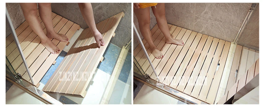 001 Ванная комната деревянная полоса пол коврик для ванной деревянный нескользящий плесень устойчивый коврик для душа бамбуковый пол