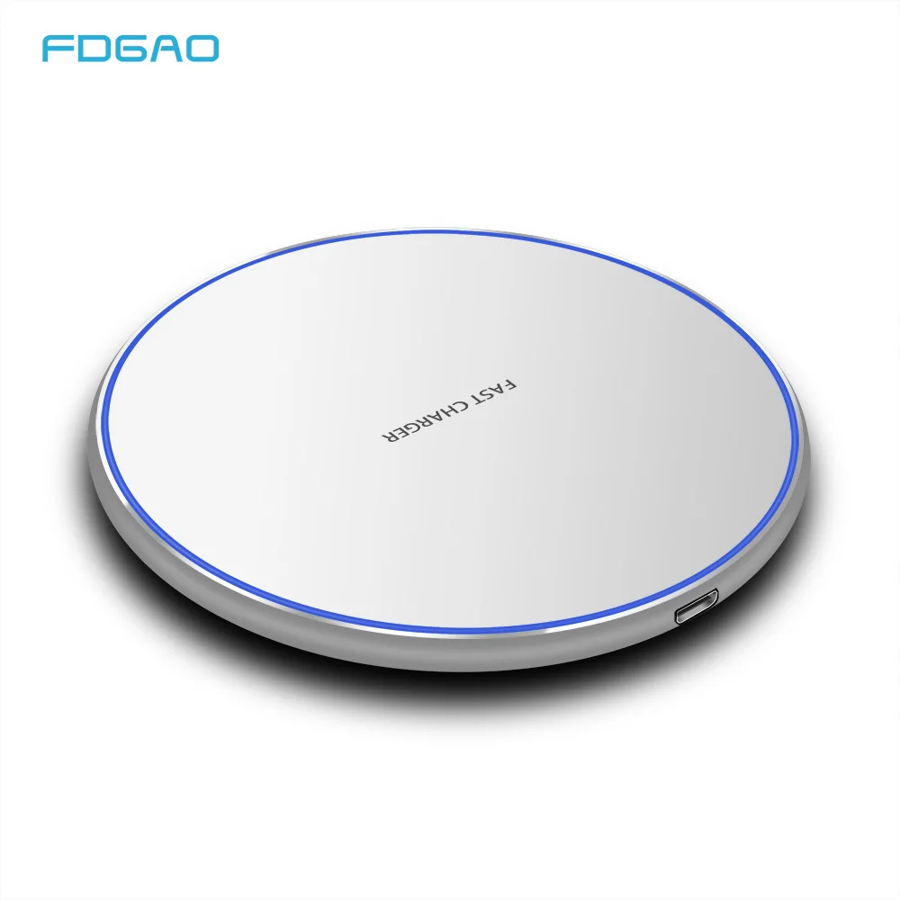 

FDGAO 15W Quick QI Wireless Charger For iPhone X XS Max XR 8 Plus Samsung S10 S8 S9/S9+ Note 9 8 Wireless Fast USB Charging Pad