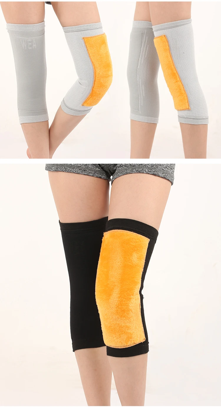 1 Pair Anti-Cold Knee Pads Gold Velvet Prevent Arthritis Keep Warm Knee Protectors Breathable Thicken Thermal Kneepads Men Women (15)