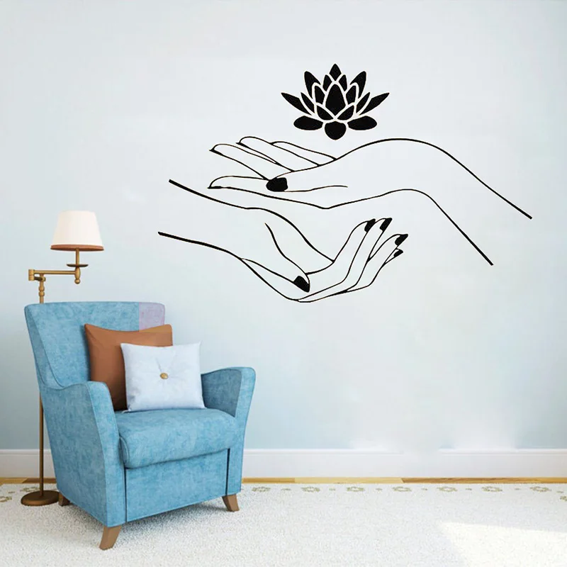 YOYOYU Beauty Salon Vinyl Wall Sticker Nails Salon Beauty Manicure Wall