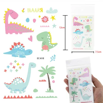 

Waterproof Temporary Tattoo Sticker Dinosaur Fake Tatto Stickers Flash Tatoo Christmas Gifts For Men Girl Women Kids Children