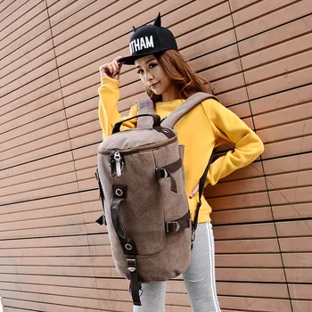 

JIULIN Single Shoulder, Double Shoulder Canvas Sports Bucket Backpack, Computer Bag and School Bag