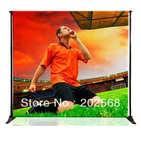 

Free Shipping!8'x8' Step And Repeat Backdrop Telescopic Pop Up Banner Stand System