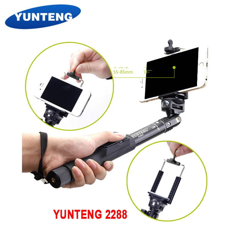 YUNTENG YT-2288 Выдвижная селфи палка монопод с Bluetooth для удаленной съемки для iPhone 5 6 6 S samsung GoPro Sony DSLR камер