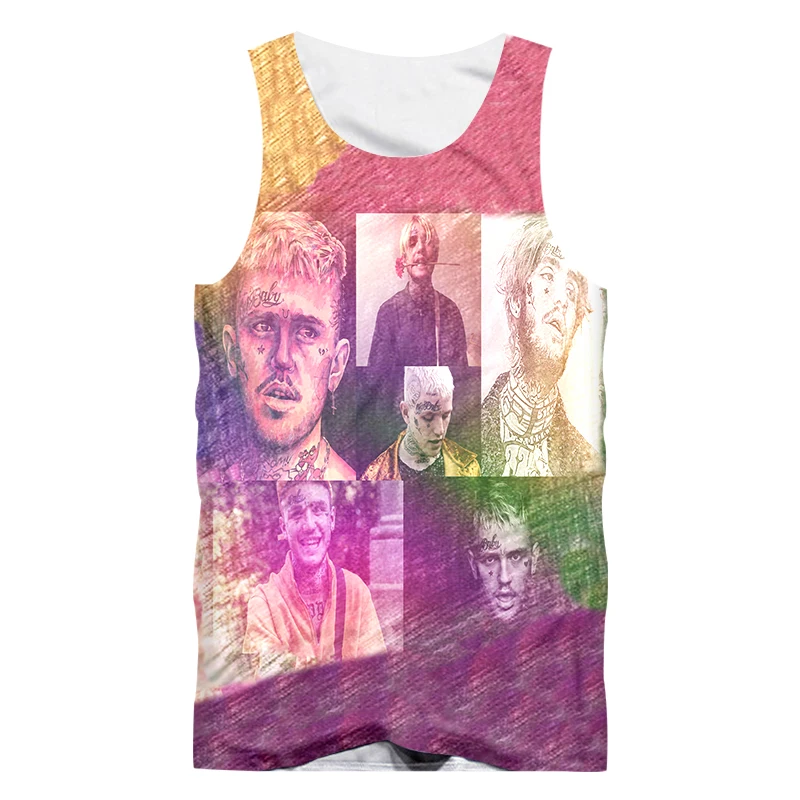 

2019 Summer New Trend Man Tank Tops 3D Printed lil peep Casual Big Size Clothes Male Spring Vest