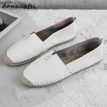 3 Цвета Размеры 34–40 Для женщин из натуральной кожи без застежки Туфли без каблуков Лоферы Брендовая дизайнерская обувь конопли подошва для отдыха Мокасины удобная обувь