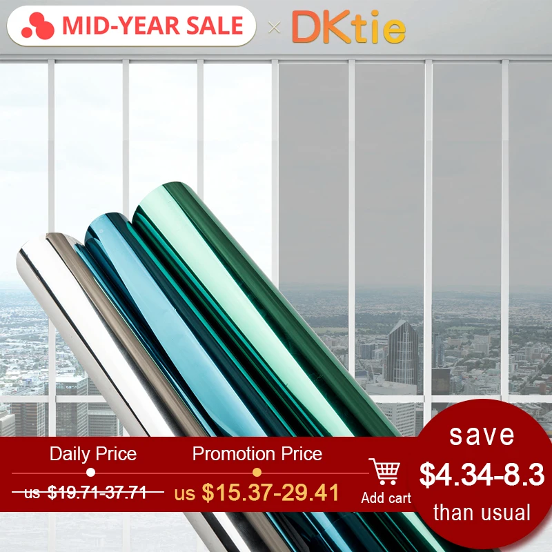 40 50 60 70 80 90 500 CM window film glass stickers Reflective UV Sunscreen self