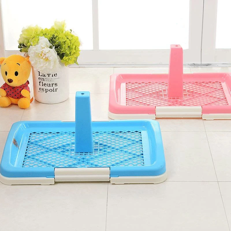 Plastic Portable Eco-friendly Plasctic Indoor Dog Toilet Product Thickness Gridding Flat Board Lavatory For Large Pet Dog