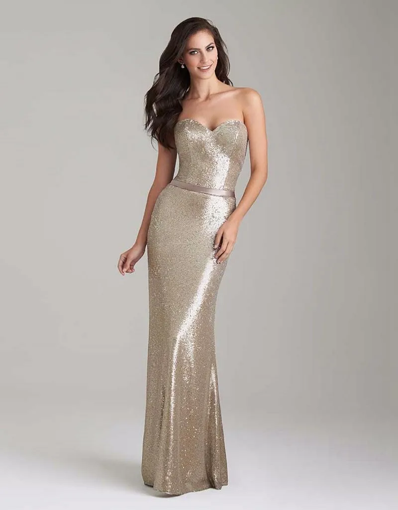 Sparkly Gold Sequin font b Bridesmaid b font font b Dresses b font Long Mermaid Sexy