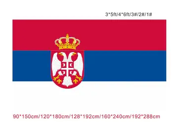 

KAFNIK,free shipping 90x150cm/128*192cm/160*240cm/192*288cm big flags Serbia flag for Event/party/home Decorative Flags