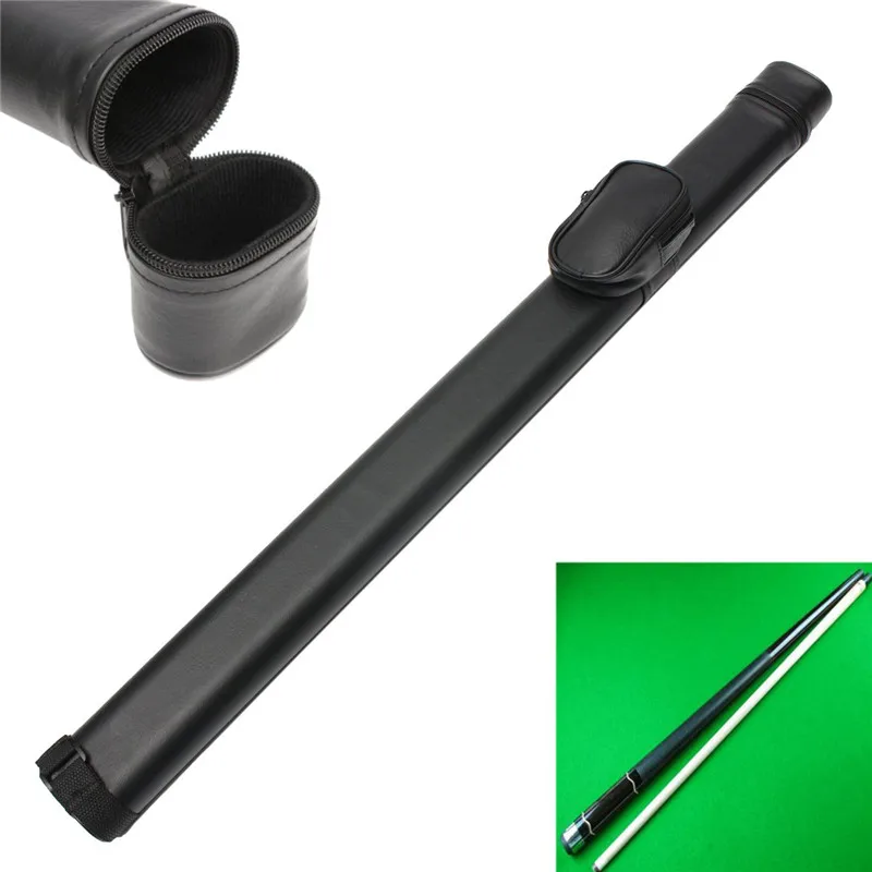 

High Quality 1x1 Hard Pool Cue Stick Carrying Case Billiard Canister 2 Holes 1 Butt+1 Shaft Black Snooker & Billiard Accessories