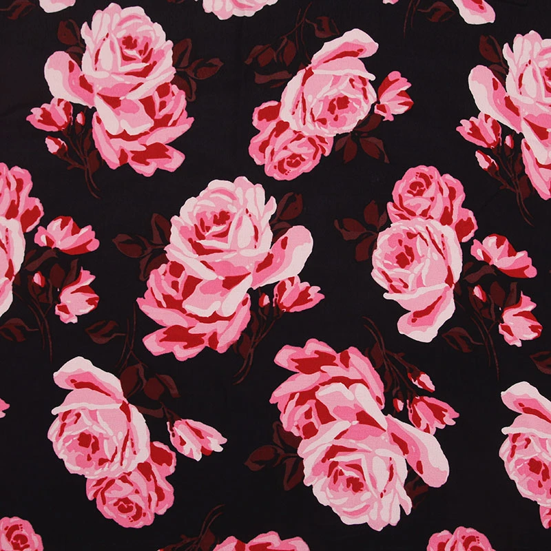 Black Pink Rose Vintage Fabric Retro Style Fabric Calico Printed Cotton Fabric For Diy Bag 1 Order 50cm 140cm Fabric For Diy Printed Cotton Fabriccotton Fabric Aliexpress