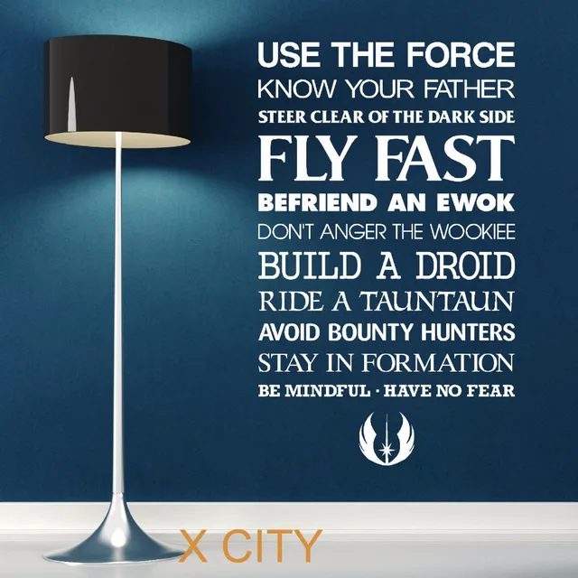 STAR WARS QUOTE USE THE FORCE wall art sticker decal removable vinyl