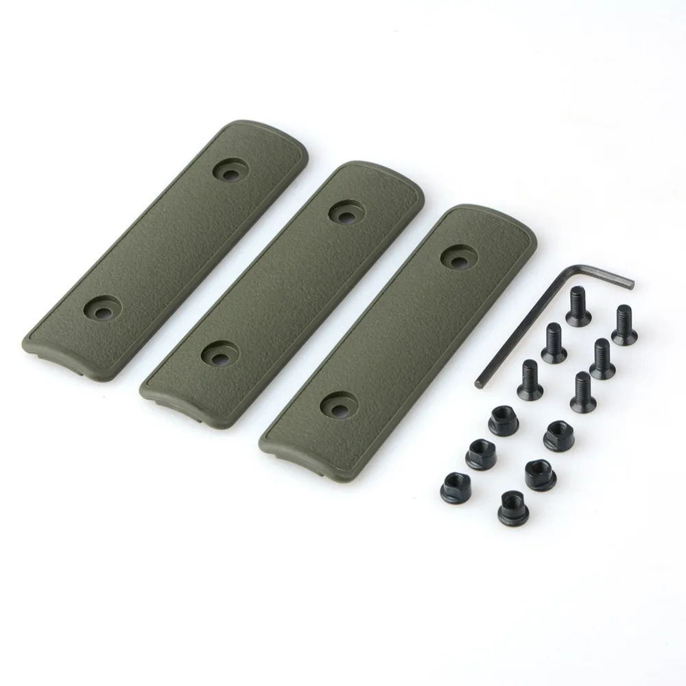 

3Pcs/Set Tactical 4" Keymod Rail Handguard Panel Cover Key Mod Protectors Polymer Hunting Accessory for Airsoft