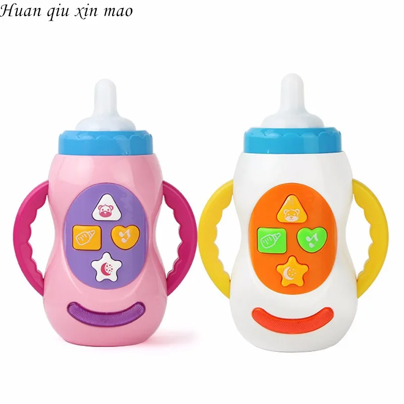 Huan qiu xin mao детские игрушки со звуком и светом/бутылка молока обучающая игрушка/детская музыкальная бутылочка для кормления/обучающая игрушка