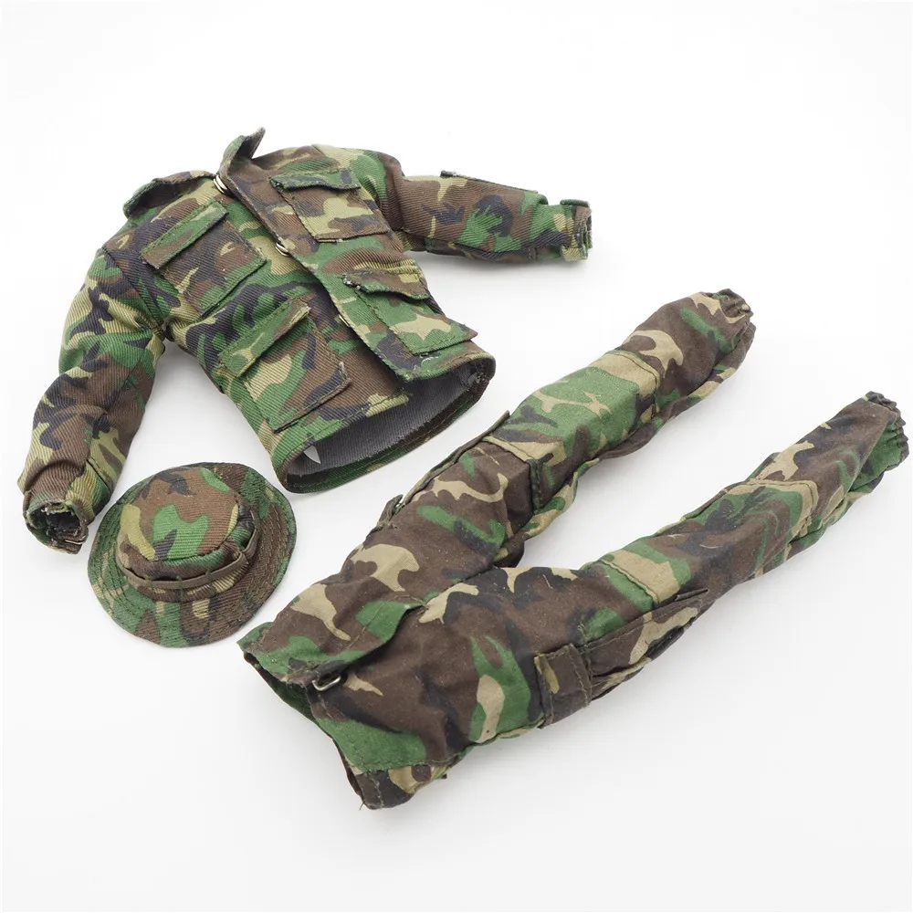 1/6 Scale Uniforms Outfits Coveralls Woodland camo for 12inch Action Figures 
