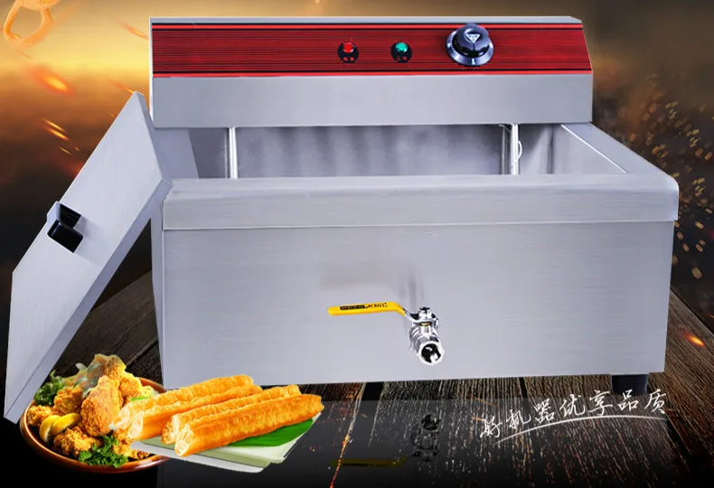 US $338.00 Electric Deep Fryers blast furnace commercial 24L electric oil strip machine large size potato chips NEW