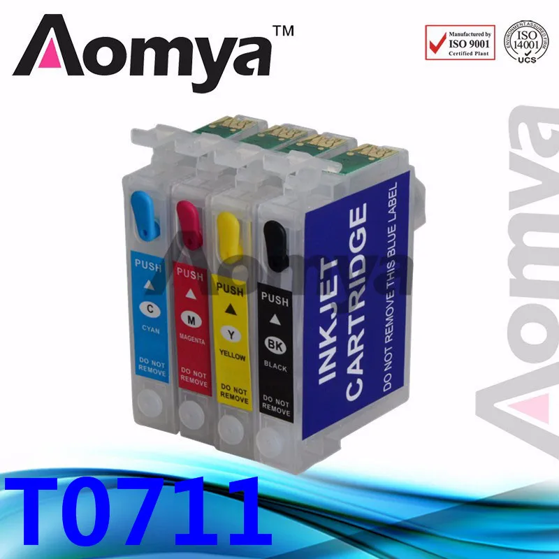 Aomya совместимый для Epson T0711 T0712 T0713 T0714 многоразовый картридж D78 D92 D120 DX4000 DX4050 DX4400 DX4450