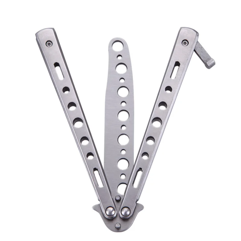 

2016 Practice Tools Stainless Steel Butterfly Trainer Training Dull Knife Cool Sport Tool Folding Knives Ferramentas Fling Knife