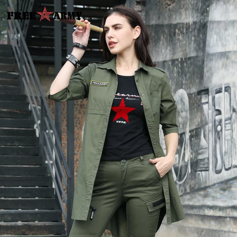 Badymin Womens Casual Print Shirts O-Neck Long Sleeve Top Loose T-Shirt Blouse Army Green Badymin Womens Casual Print Shirts O-Neck Long Sleeve Top Loose T-Shirt Blouse Army Green