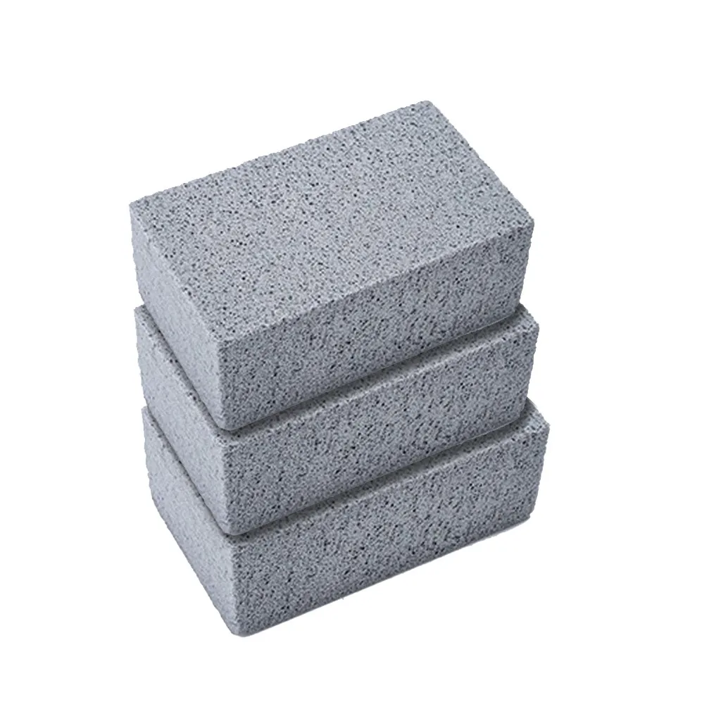 kebyy 3 Pcs BBQ Grill Brick Griddle Cleaner Barbecue Scraper Cleaning Stone for Kitchen