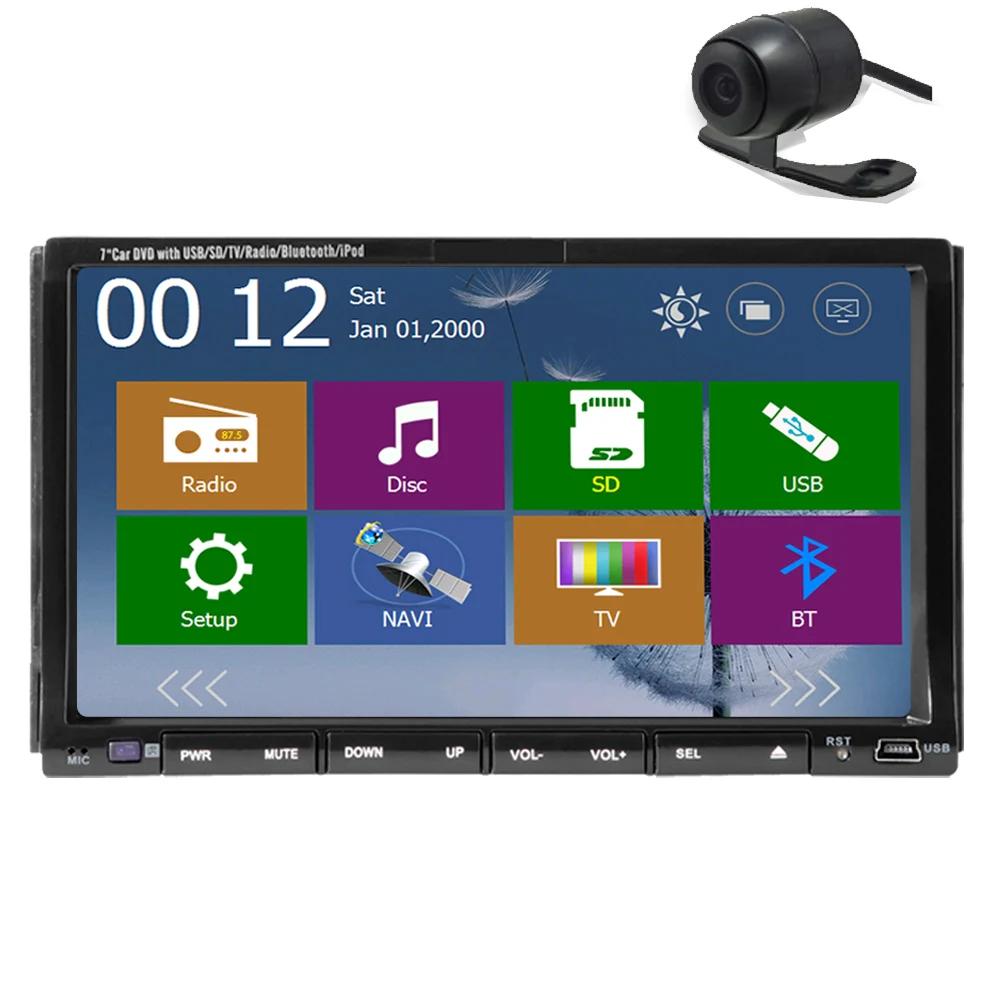 Top IPod Car DVD Player FM Autoradio AMP Auto Logo Electronics Touchscreen Music 7" GPS Stereo Audio Radio SD MP5 MP4 14
