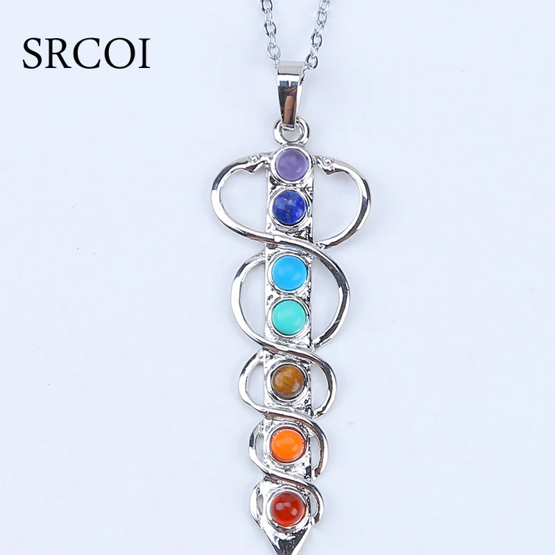 7 Чакры камни лечебные кристаллические амулет подвеска|crystal chakra|energy pendantchakra pendant |