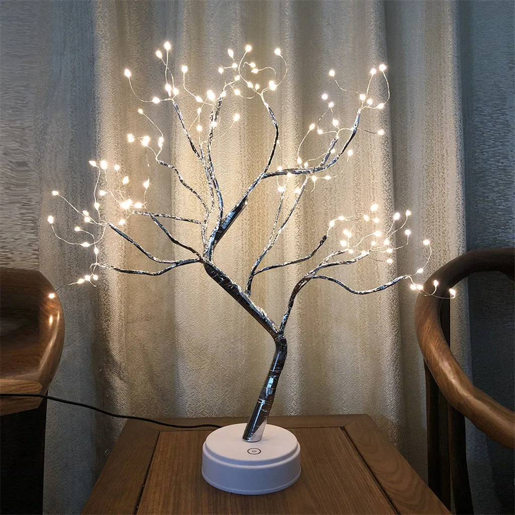 

USB Battery-Operated Copper Wire Tree Light Top Bonsai Tree Light With 108 LED Beads party wedding ceremony dinner decoration