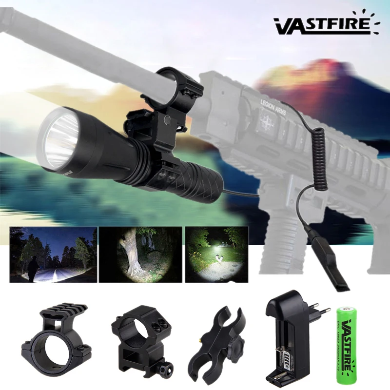 

Tactical Scout Light XPL V6 1150LM 400 yard Rifle Hunting Flashlight Weapon Light+20mm Rifle scope mount+18650+charger+switch