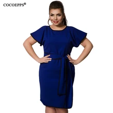 Весна 5XL 6XL плюс Размеры женское платье Повседневное большой Размеры рюшами рукавом Пояса Платье Для женщин одежда трапециевидной формы для девочек платье vestidos