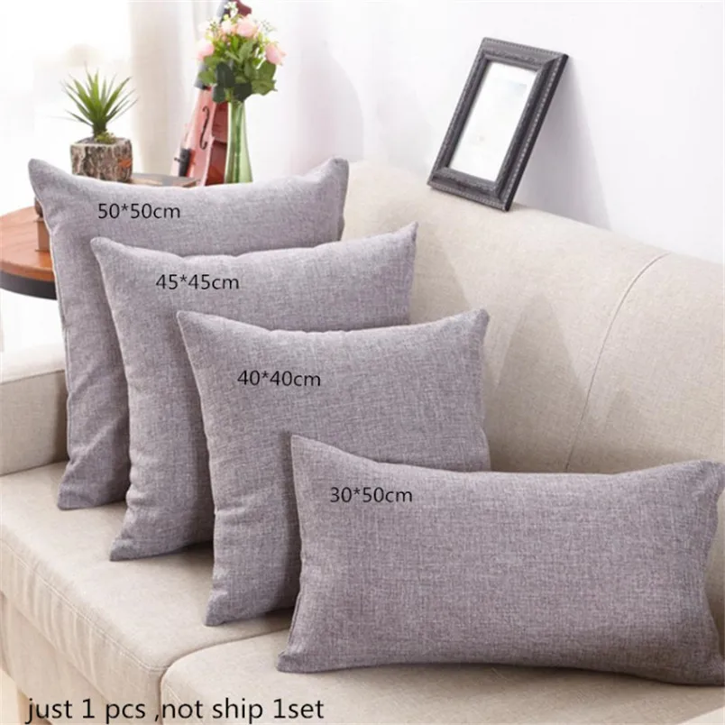

Simple Fashion Throw Pillow Cases Cafe Sofa Cushion Cover Home Decor Rectangle Solid coussin Pillowcase Home Decor