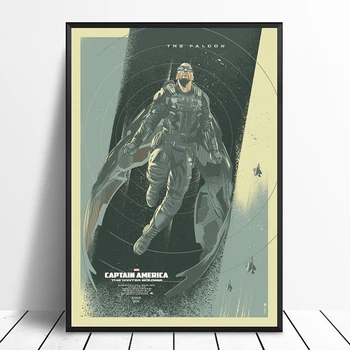 

The Falcon Avengers Superhero Poster Wall Art Movie Poster Home Decor Painting Home Decor living canvas print No Frame