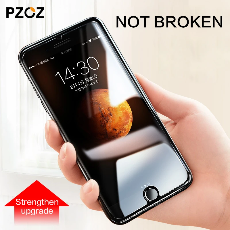 

PZOZ For iphone 7 Tempered Glass Screen Protector Film Transparent Cover For iphone 7 Plus 4.7 & 5.5 For iphone 8 Plus