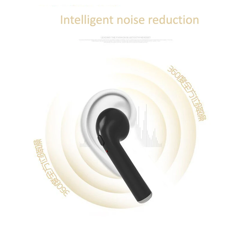 Bluetooth Earphone i7s Ear Hook Buds Wireless Headphones Mini Stereo Earpiece With Mic Sport Headset For Phone Xiaomi Samsung