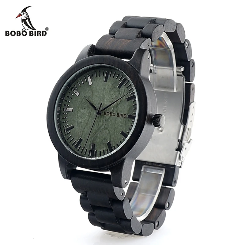 BOBO BIRD 2017 New Arrival V M4 Ebony Men Watch Top Luxury Brand All Wood Quartz