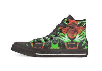 

Pop Art Tiger Casual High Top Canvas shoes sneakers Light Walking Shoes