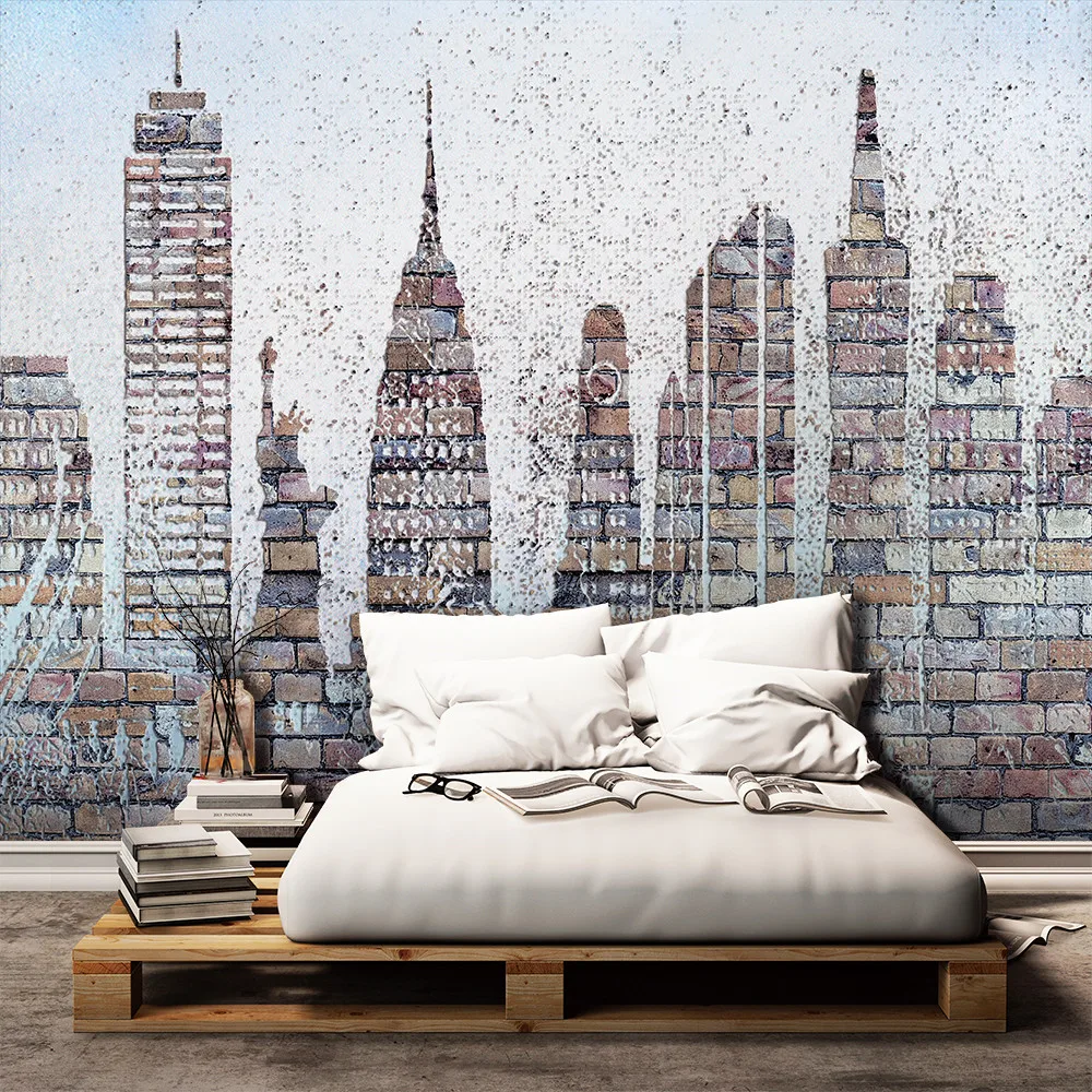 Custom 3d Wallpaper Mural Nordic Modern Abstract City Building Wall Series - High-grade waterproof material wall covering Custom 3d Wallpaper Mural Nordic Modern Abstract City Building Wall Series - High-grade waterproof material wall covering