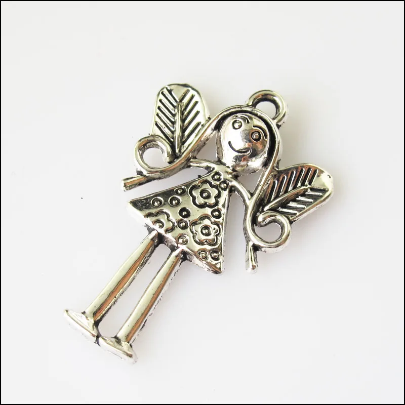 

4Pcs Antiqued Silver Tone Angel Wings Charms Pendants 24x36.5mm