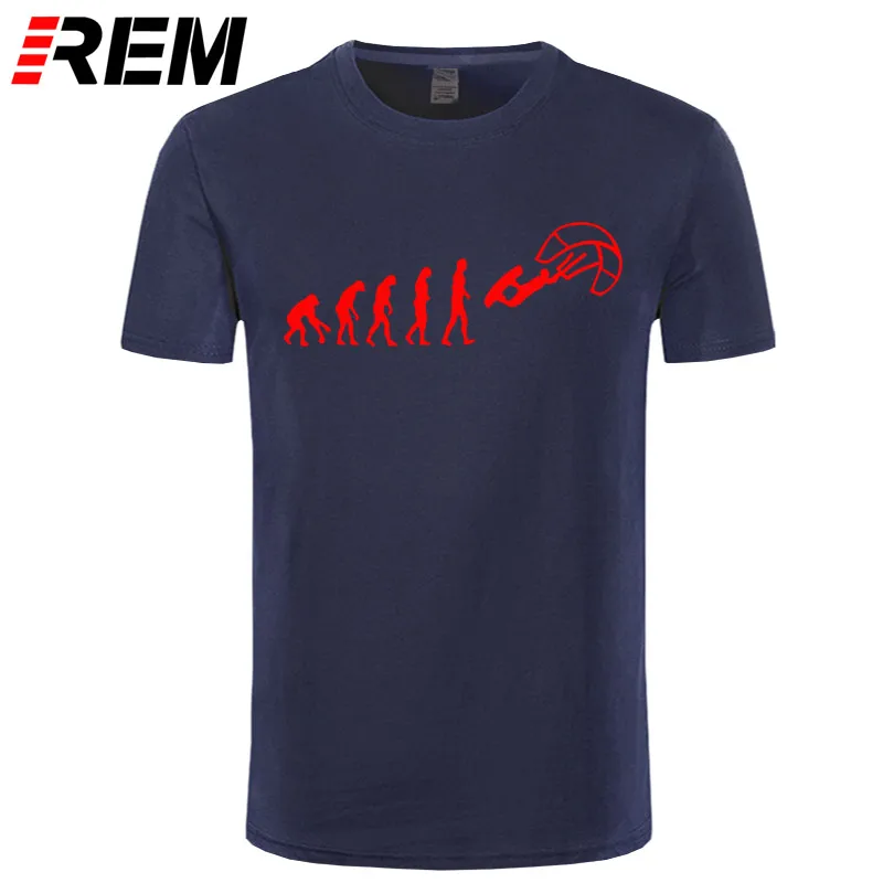 REM Funny Kitesurf Shirt-Kite Surfinger Evolution Kite Boarding, хлопок, футболка классная с принтом, облегающая футболка с буквенным принтом