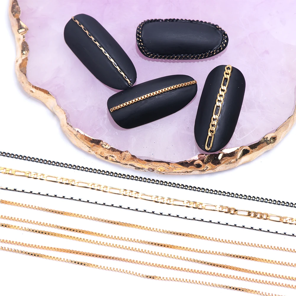 1 m 3D السلاسل المعدنية مسمار الفن زينة سبائك ترصيع الأظافر تصاميم سحر الذهب الأفعى مجوهرات قلادة مانيكير اكسسوارات TR780 1 m 3D السلاسل المعدنية مسمار الفن زينة سبائك ترصيع الأظافر تصاميم سحر الذهب الأفعى مجوهرات قلادة مانيكير اكسسوارات TR780