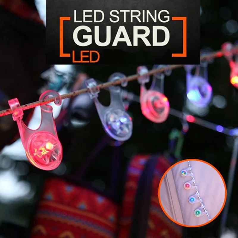 

8Pcs Waterproof LED String Guard Light Mini Flashlight Camping Fishing Hanging Warning Safety Light JT-Drop Ship
