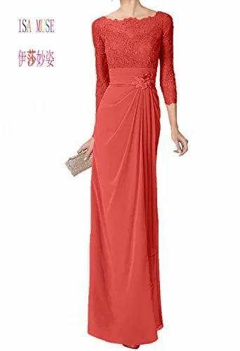 Женское торжественное вечернее платье с рукавами платья для матери невесты - Цвет: Picture color
