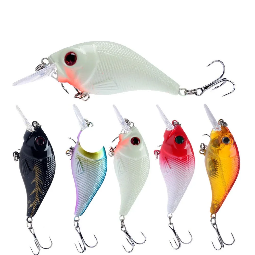 5Pcs Crankbait Molds Fishing Lures 5Cm 10.5G Plastic Hard Diving