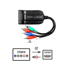 YPbPr to HDMI Converter, Component to HDMI, 5RCA RGB to HDMI Converter Video Audio Adapter for DVD YPbPr to HDMI Converter, Component to HDMI, 5RCA RGB to HDMI Converter Video Audio Adapter for DVD