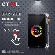 OTMIL 5.7 AMOLED For SAMSUNG Galaxy Note3 LCD Touch Screen withFrame For SAMSUNG Note 3 Display N9000 N900A N9005 N9006 LCD #1 newtop toughened glass screen protector for samsung galaxy note 3 n9000 n9005 transparent