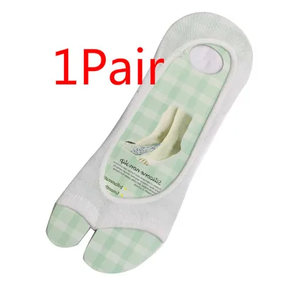 1/3/4Pairs Women Silicone Invisible Cotton Socks Slippers for Girls Summer Thin Boat Socks Non Slip Low Cut Ankle Sox Calcetines - Цвет: 1 Pair