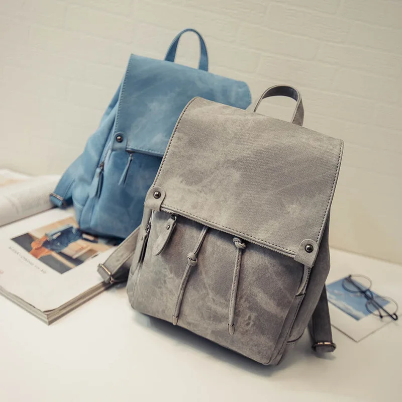 Women Backpacks Solid Vintage Girls School Bags for Girls Backpack female fashino bags ME687