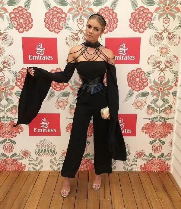 Black Fashion Women Jumpsuit Boot Cut Hem Ankle Length Bandage High Quality | Женская одежда