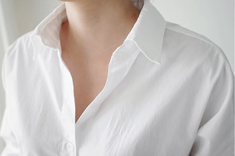BGTEEVER, весенние однобортные женские блузки, топы, длинный рукав, отложной воротник, белая блузка, рубашка, женские повседневные свободные рубашки